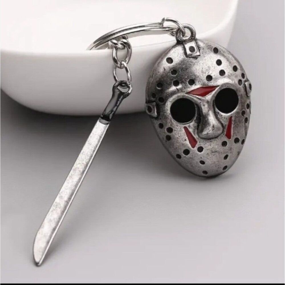 Jason Mask  Metal Keychain Keyring